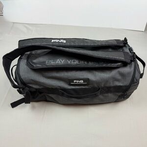 Ping Golf Duffel Bag Backpack Grey/Black Carry On Travel Discontinued